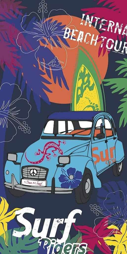 TOALLA PLAYA MICROFIBRA COCHE 90x170