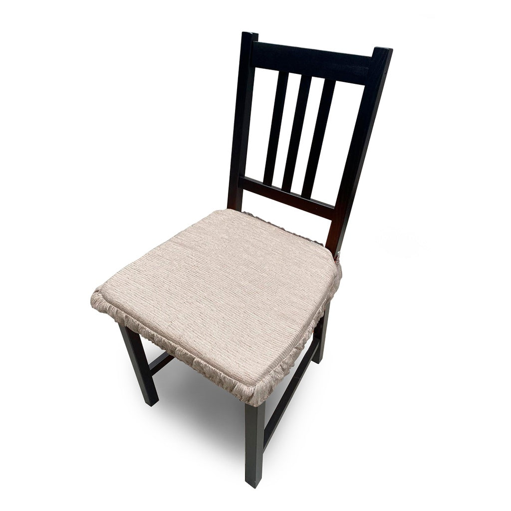 FUNDA DE ASIENTO DE SILLA ACOLCHADA CREMA (PACK DE 2) 40x40 MARCAVI
