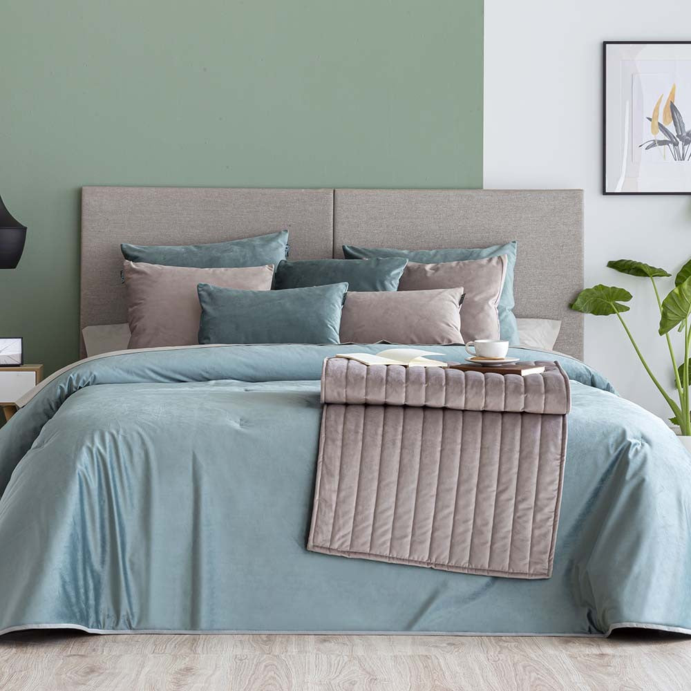 Bouti Velvet Liso Turquesa