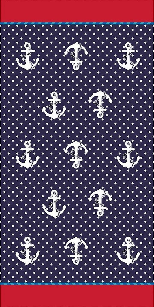 TOALLA JACQUARD PEQUEÑAS ANCLAS 90X170 ref.: 04865