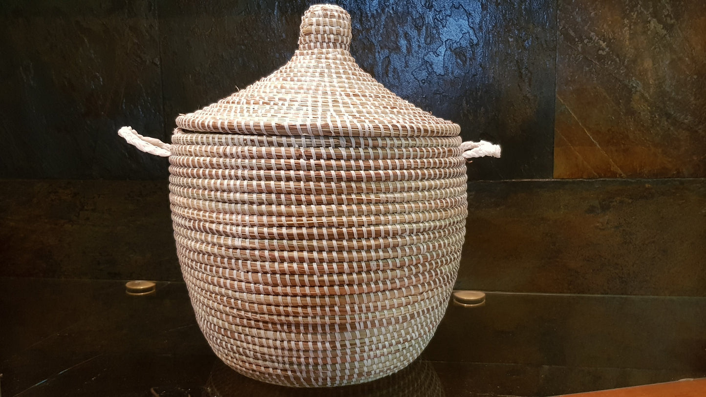 Cesta Senegalesa Natural Beige 40X30