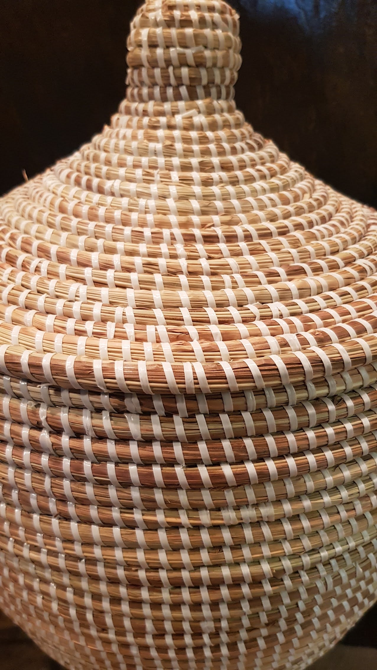Cesta Senegalesa Natural Beige 40X30