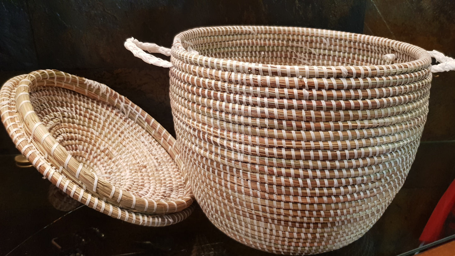 Cesta Senegalesa Natural Beige 40X30