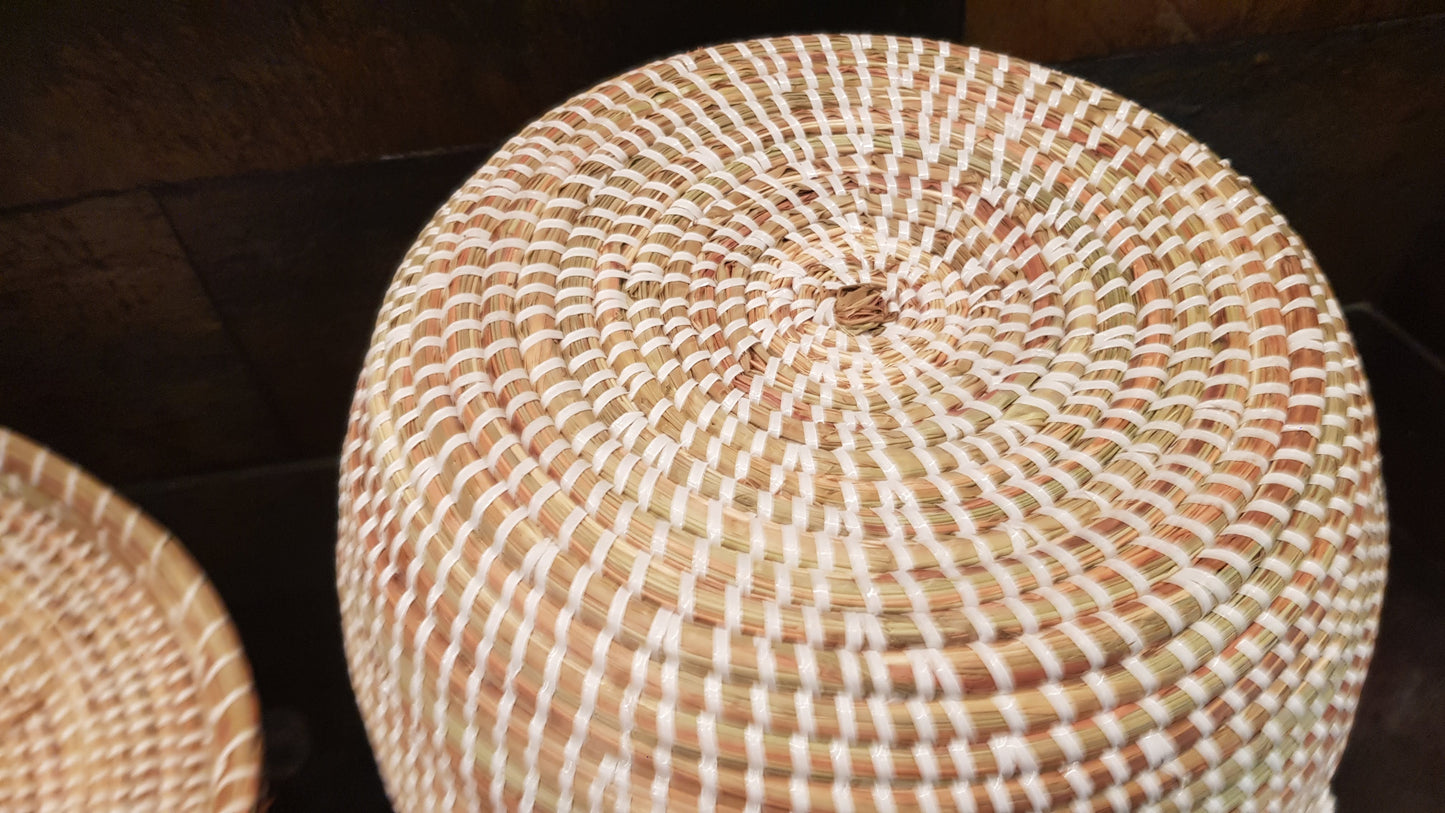 Cesta Senegalesa Natural Beige 40X30