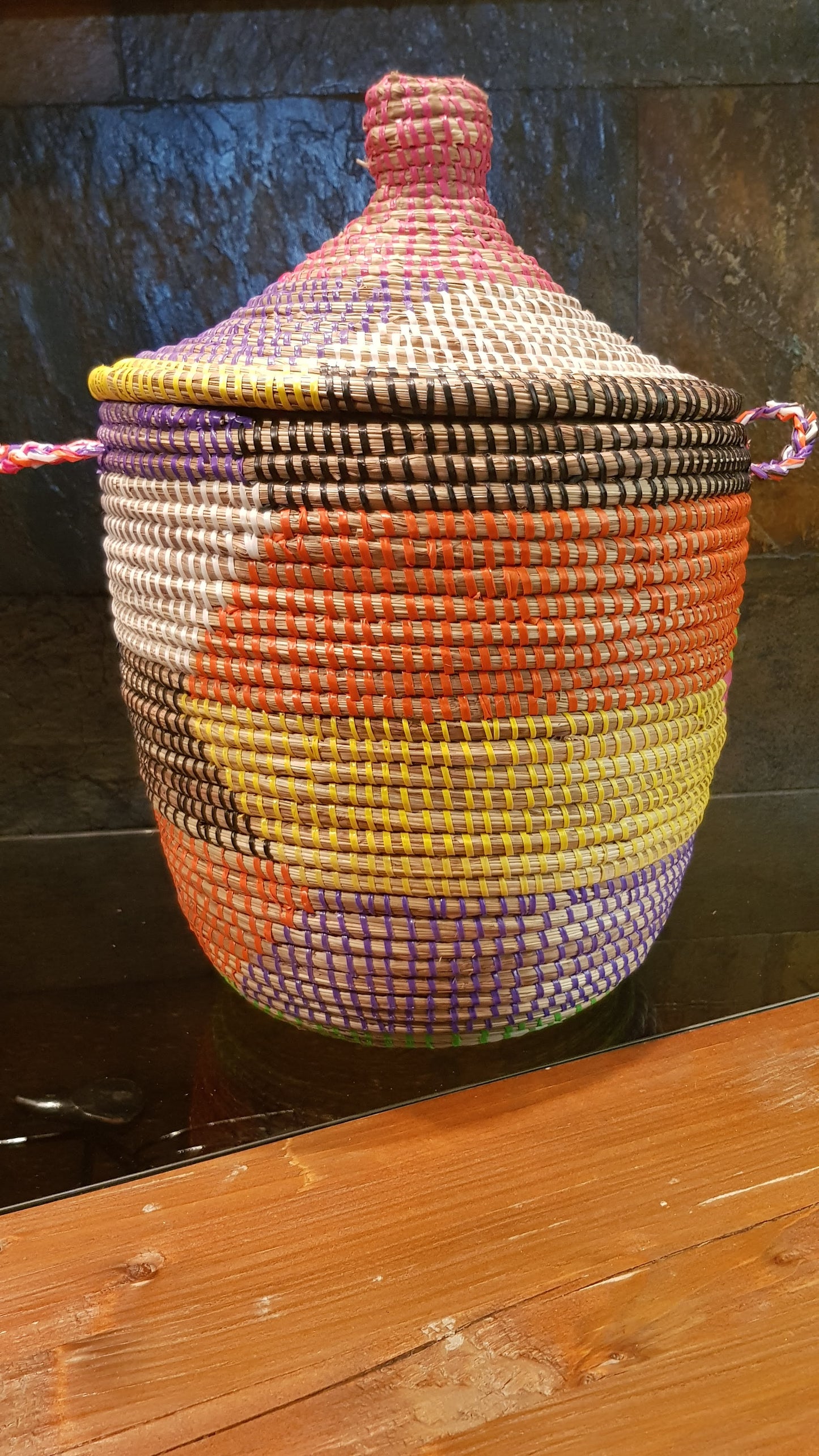 Cesta Senegalesa Colorida 45X30