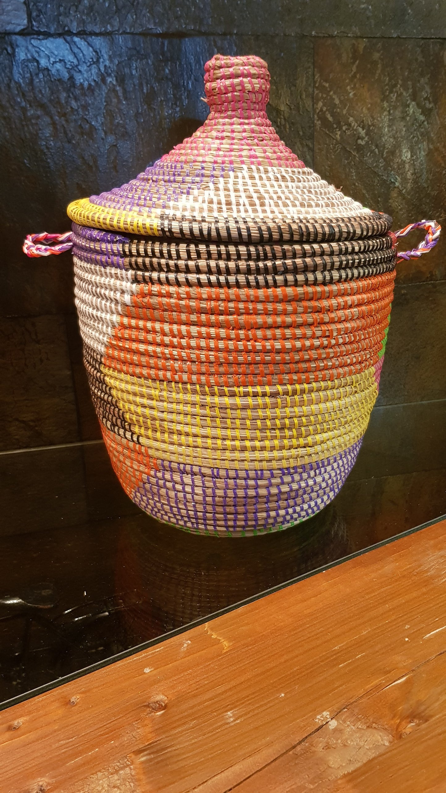 Cesta Senegalesa Colorida 45X30
