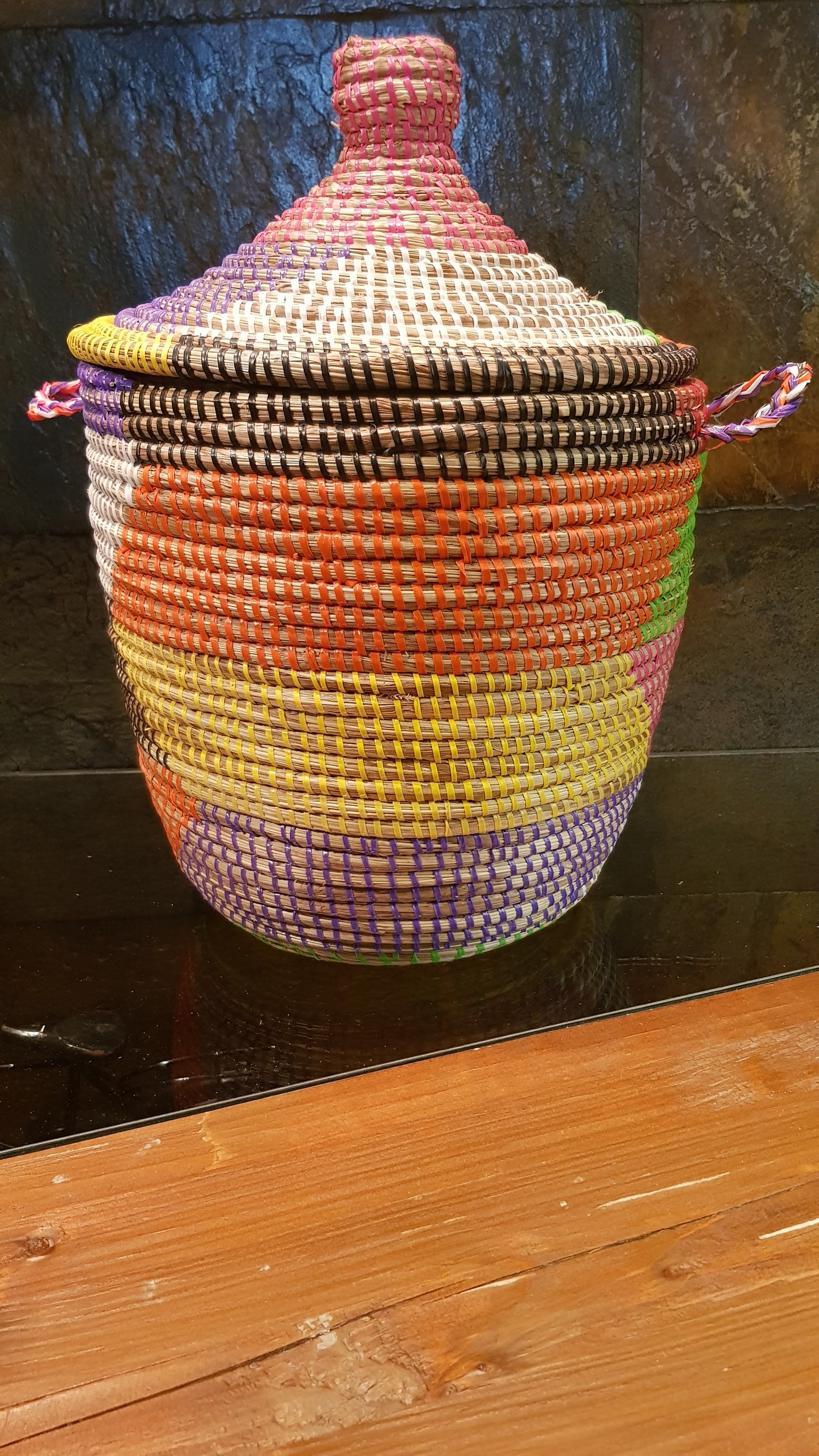 Cesta Senegalesa Colorida 45X30