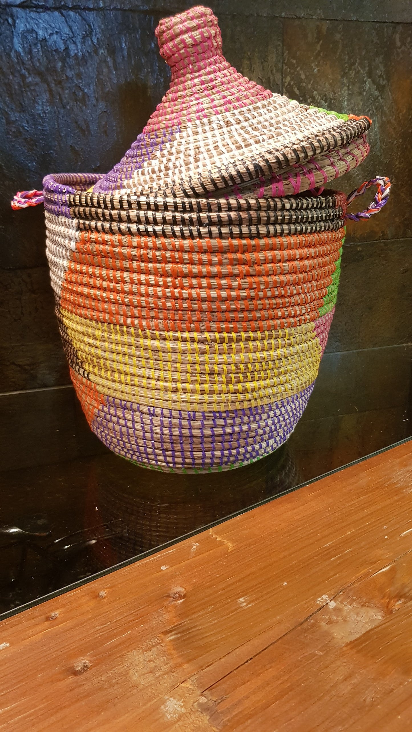 Cesta Senegalesa Colorida 45X30