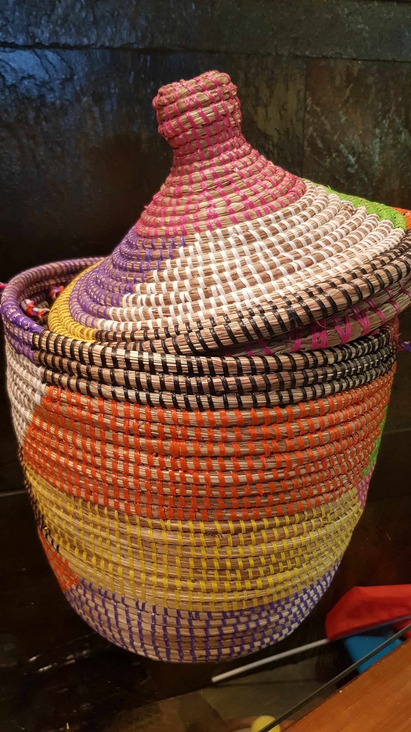 Cesta Senegalesa Colorida 45X30