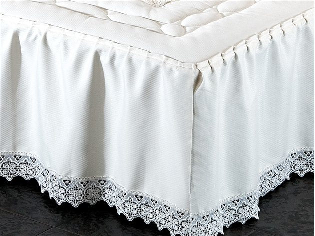 Edredón Coordinado Conjunto de Cama Bordado París Blanco