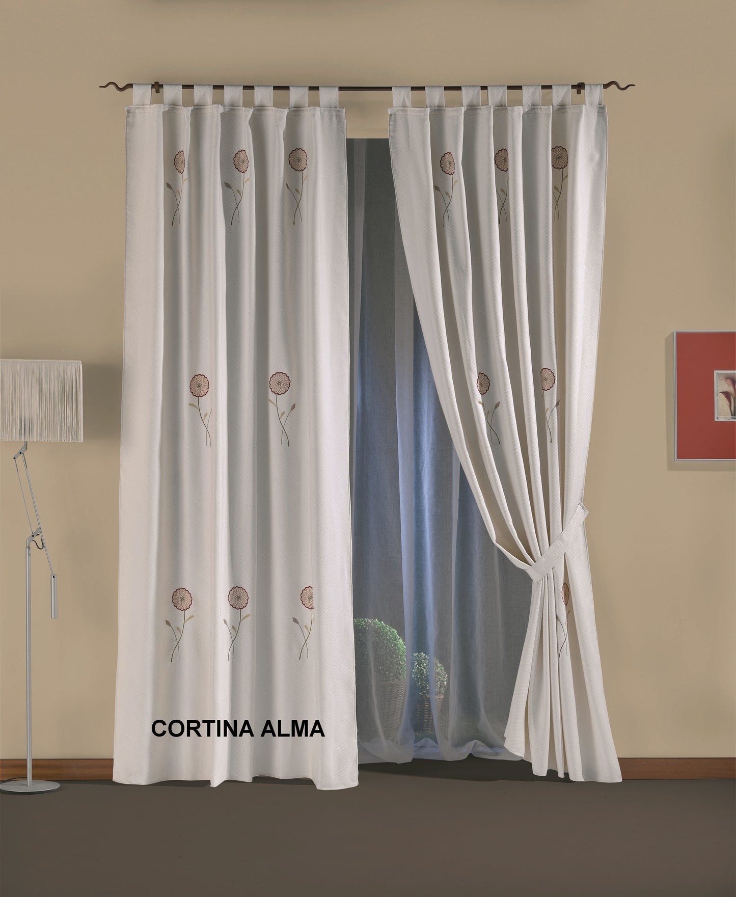 Edredón Coordinado Conjunto de Cama Bordado Alma Blanco