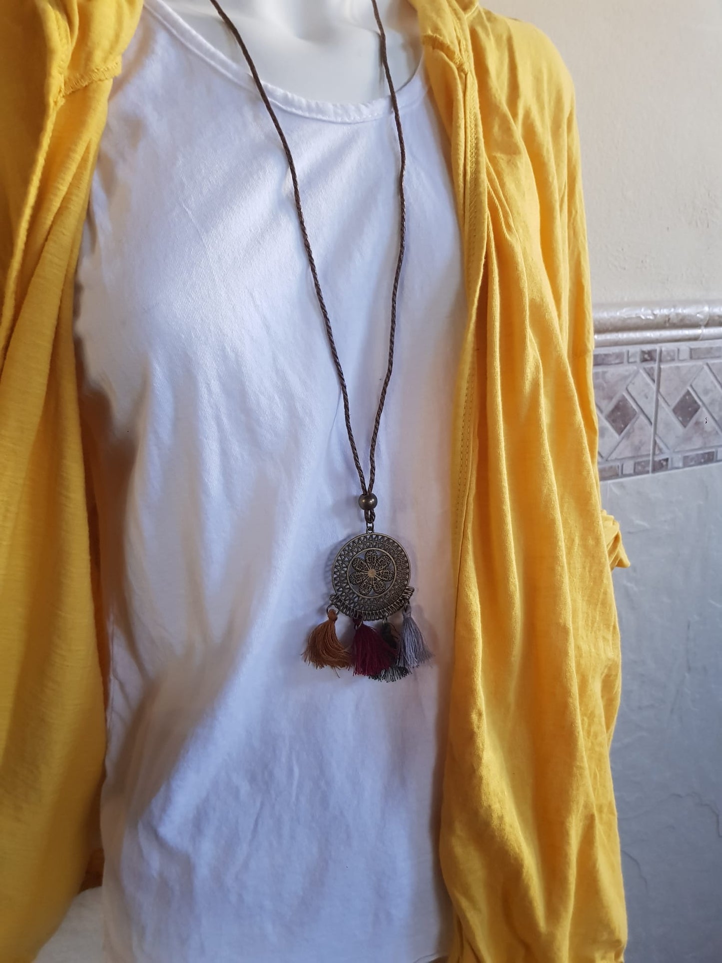 Chaqueta Algodón con Capucha, Camiseta y Collar
