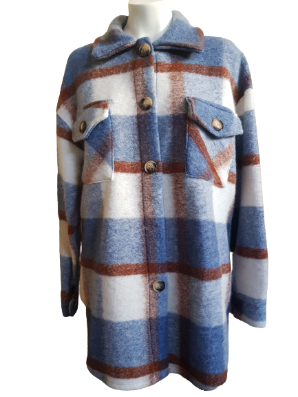 Sobre Camisa Lana de Invierno Con Bolsillos