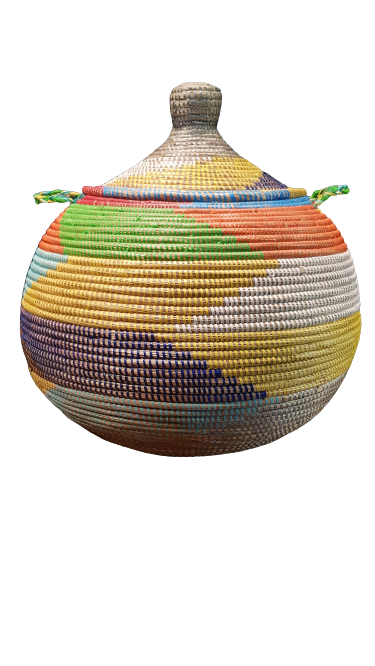 Cesta Senegalesa Colorida Pera 50X30
