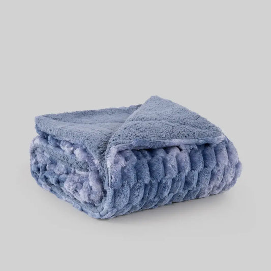 MANTA PLAID DEGRADE AZUL KARAMELO