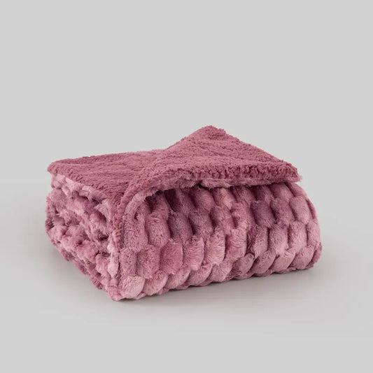 MANTA PLAID DEGRADE MALVA KARAMELO