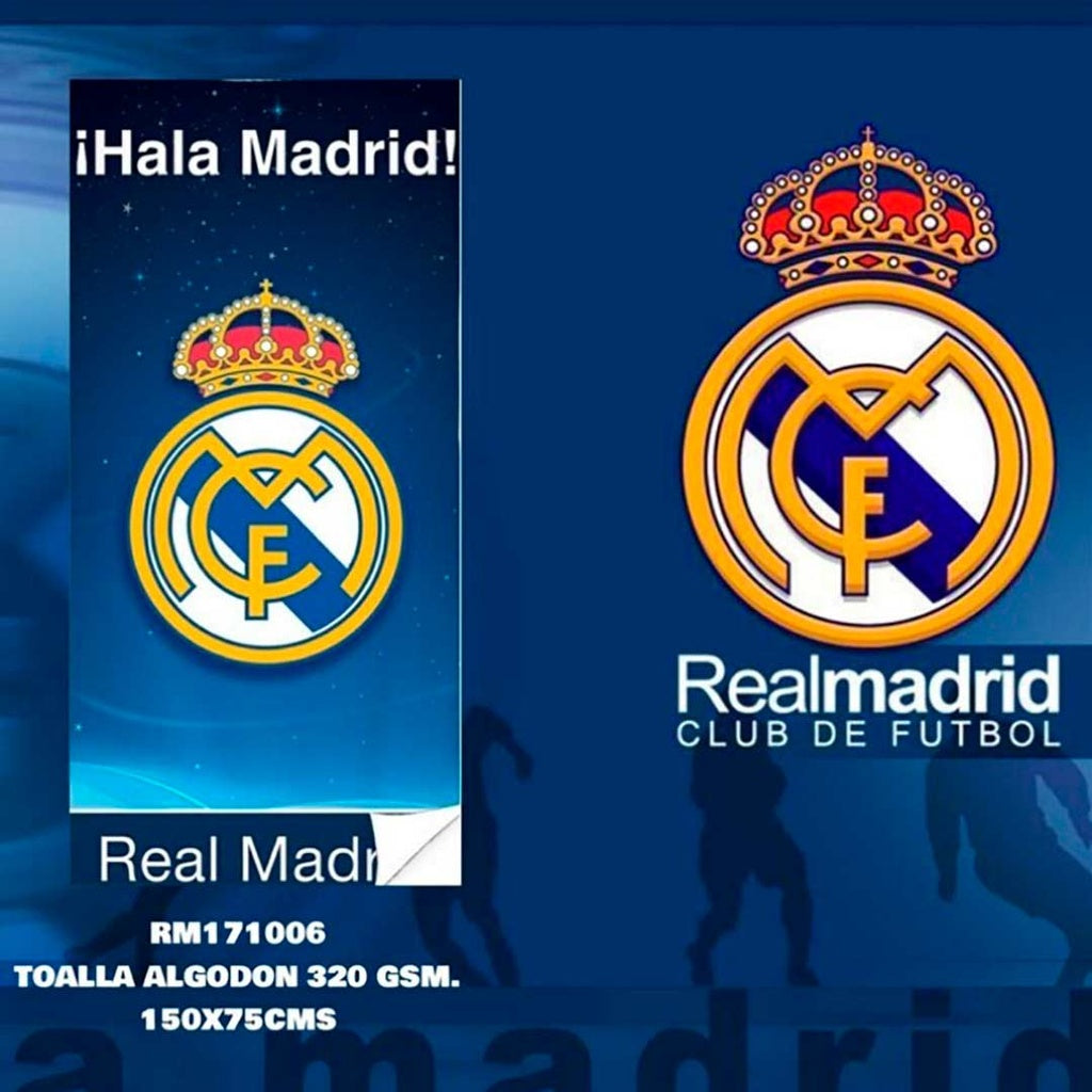 TOALLA PLAYA ALGODÓN 75X150 REAL MADRID  RM171106