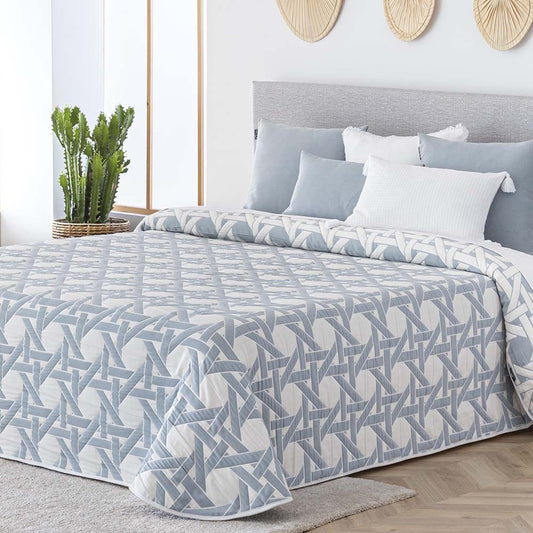 COLCHA REVERSIBLE BENIDORM TURQUESA