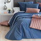 Bouti Velvet Liso Azul