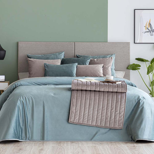 Bouti Velvet Liso Turquesa