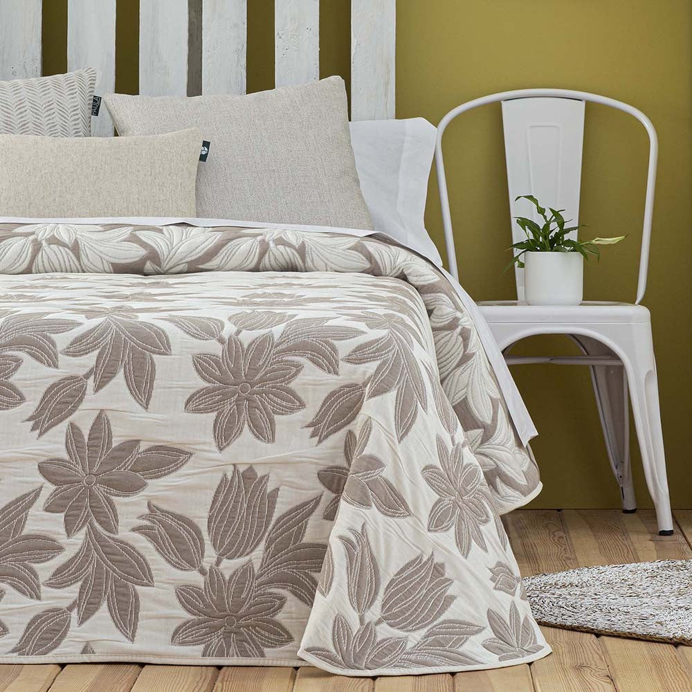 COLCHA REVERSIBLE JEREZ BEIGE