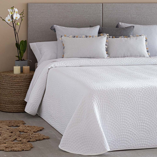 COLCHA REVERSIBLE ONDA BLANCO